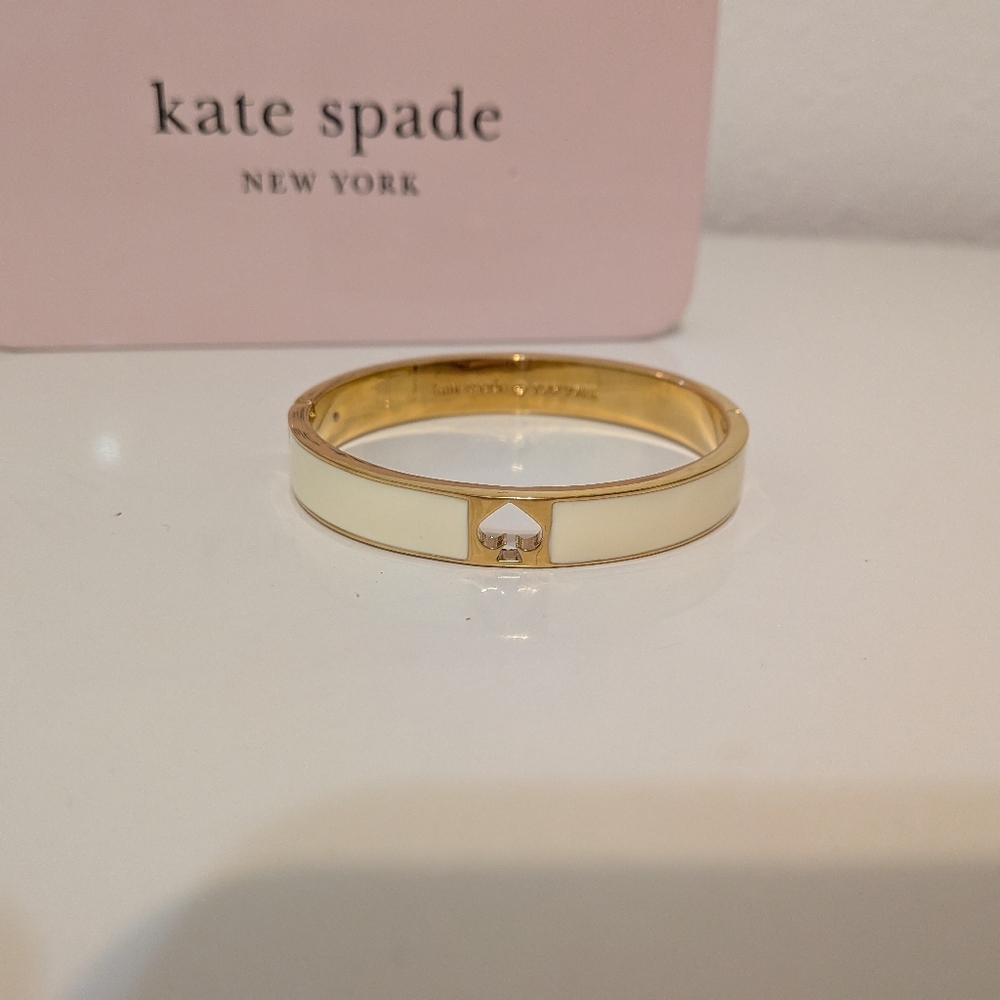 Kate Spade Cream and Gold Bangle Bracelet